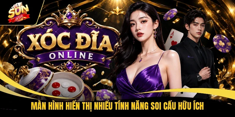 Màn hình hiển thị nhiều tính năng soi cầu hữu ích